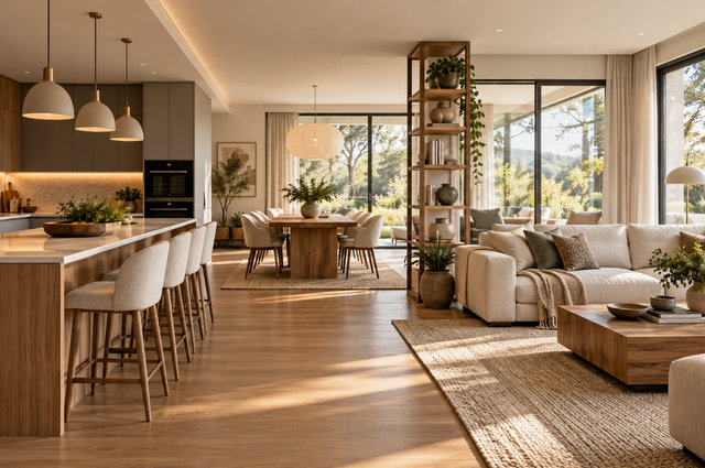Come arredare un open space cucina e soggiorno: soluzioni per separare senza dividere